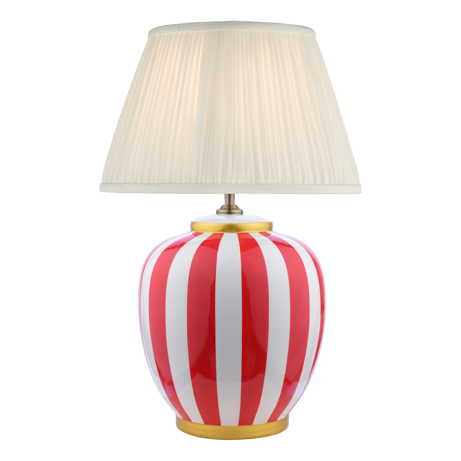 Circus Ceramic Table Lamp Yellow & White With Shade